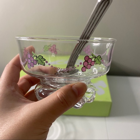 NWT SET OF 5 CUTE GLASS ICE CREAM CUPS - Picture 7 of 8